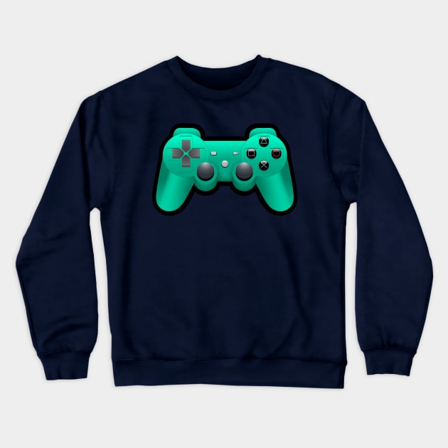 Video Game Inspired Console Playstation Dualshock Gamepad Crewneck Sweatshirt by rayrayray90